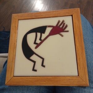 Kokopelli Tile ARIUS Santa Fe Art Tile 1995 6"
